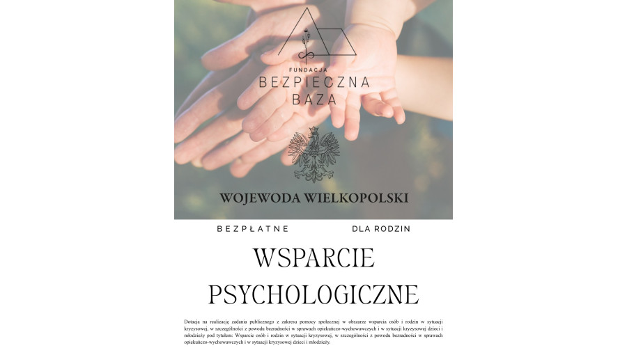 Darmowe wsparcie psychologiczne dla rodzin wojew&oacute;dztwo wielkopolskie