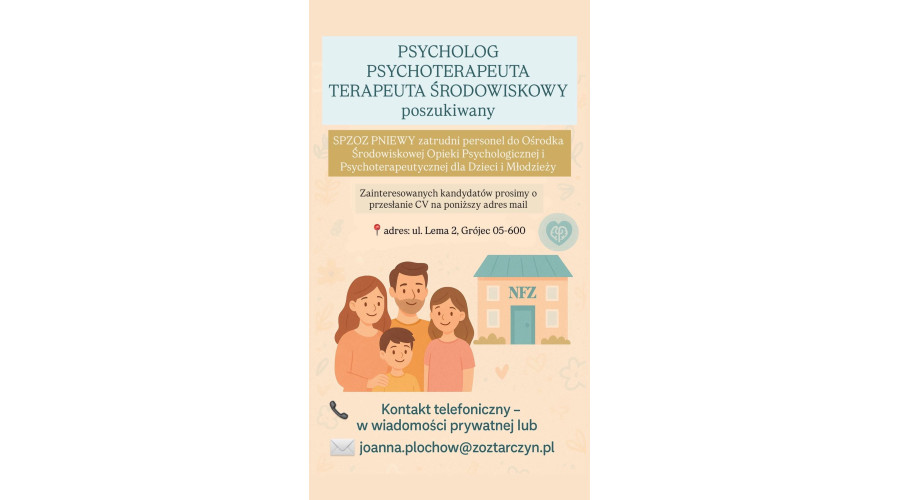 Praca dla psychologa i psychoterapeuty Gr&oacute;jec