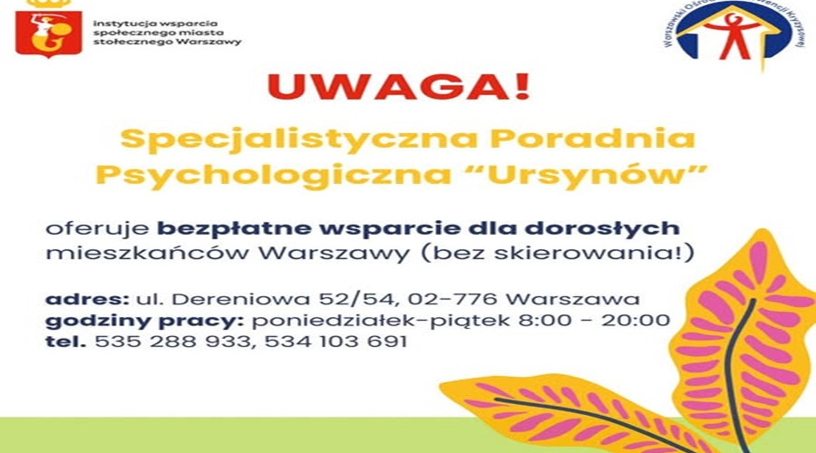 Bezpłatne wsparcie dla dorosłych Warszawa