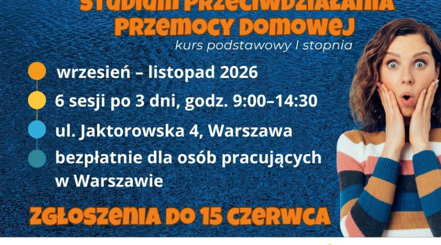 Bezpłatne - Studium Przeciwdziałania Przemocy Domowej &ndash; kurs podstawowy!