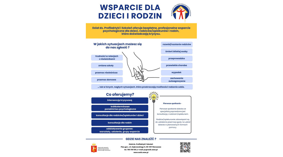 Bezpłatne wsparcie dla dzieci, młodzieży i rodzin