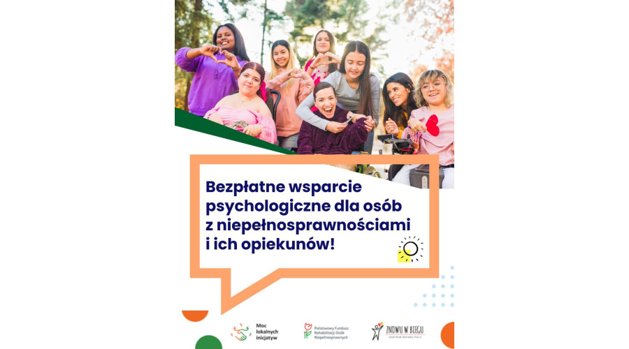 Bezpłatne wsparcie psychologiczne dla os&oacute;b z niepełnosprawnościami i ich opiekun&oacute;w!&nbsp;
