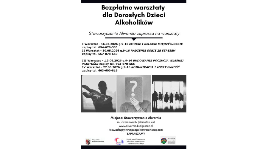 Bezpłatne warsztaty dla DDA w Bydgoszczy